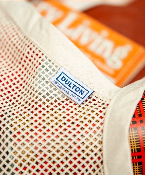 DULTON（ダルトン）の「COTTON HALF MESH BAG L/コットン ハーフ メッシュ バッグ L（トートバッグ・メンズ・ナチュラル/グリーン/グレー/イエロー・FREE）」の22枚目の写真