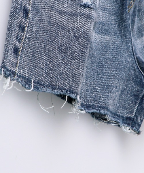 RADCHAP（ラッドチャップ）の「クラッシュデニムショートパンツ（デニムパンツ・キッズ・グレー/サックスブルー・90cm/110cm/100cm/120cm/130cm/150cm/140cm）」の14枚目の写真