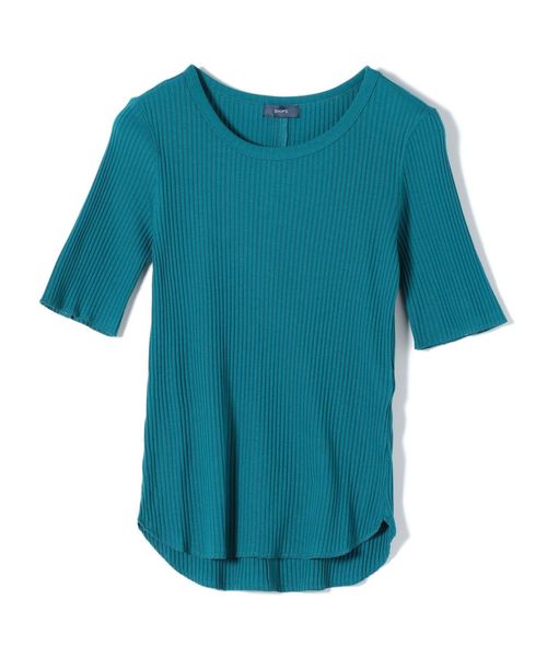 SHIPS(シップス)の「ライトテレコ 5/S トップス◇(Tシャツ/カットソー・レディース・ホワイト/ネイビー/イエロー/ワインレッド/ブルー/ブラック/ベージュ・ONE SIZE)」の5枚目の写真