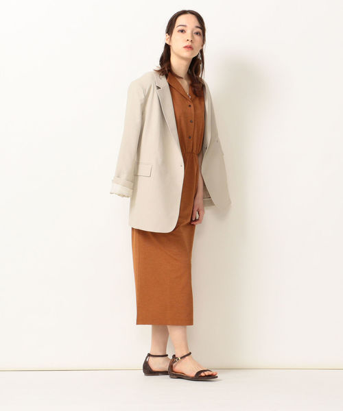 SHIPS any(シップス エニィ)の「SHIPS any:開襟シャツワンピース(ワンピース・レディース・ブラック/キャメル・38/36)」の21枚目の写真