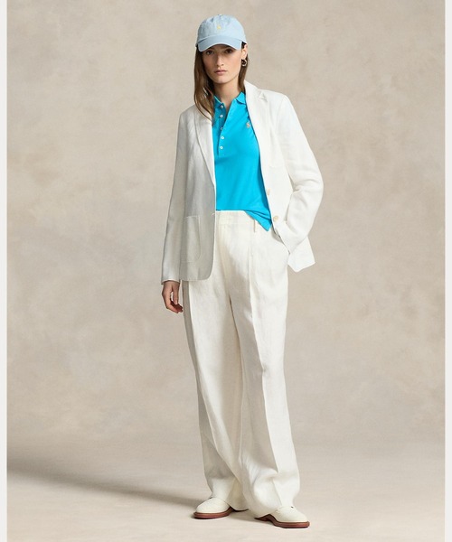 POLO RALPH LAUREN(ポロ ラルフ ローレン)の「スリム フィット ストレッチ ポロシャツ(ポロシャツ・レディース・ブルー・SMALL/MEDIUM/LARGE/X-LARGE/X-SMALL)」の3枚目の写真