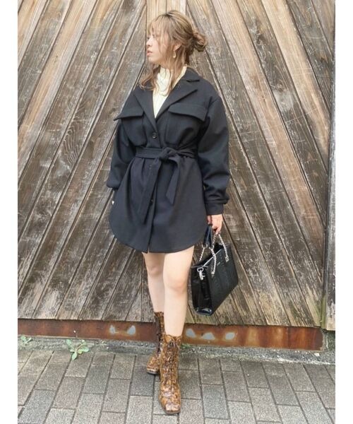 EVRIS（エヴリス）の「バイカラーブロッキングショルダーBAG（ショルダーバッグ・レディース・ブラック/ベージュ/ボルドー・FREE）」の15枚目の写真