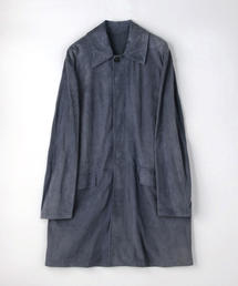 DENIM ゴートスエード ステンカラーコート