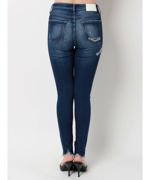 GYDA（ジェイダ）の「HEMダメージスキニーデニムパンツ（デニムパンツ・レディース・インディゴブルー/ブルー・SMALL/MEDIUM/X-SMALL）」の16枚目の写真
