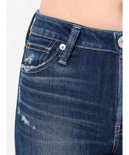 GYDA（ジェイダ）の「HEMダメージスキニーデニムパンツ（デニムパンツ・レディース・インディゴブルー/ブルー・SMALL/MEDIUM/X-SMALL）」の17枚目の写真