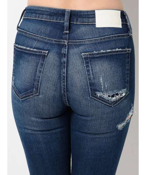 GYDA（ジェイダ）の「HEMダメージスキニーデニムパンツ（デニムパンツ・レディース・インディゴブルー/ブルー・SMALL/MEDIUM/X-SMALL）」の18枚目の写真