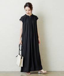 natural couture | たっぷりギャザーノースリワンピース(ワンピース)
