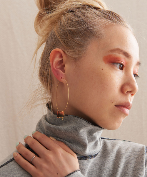 caph（カーフ）の「□BIGフープピアス（ピアス（片耳用））」 - WEAR