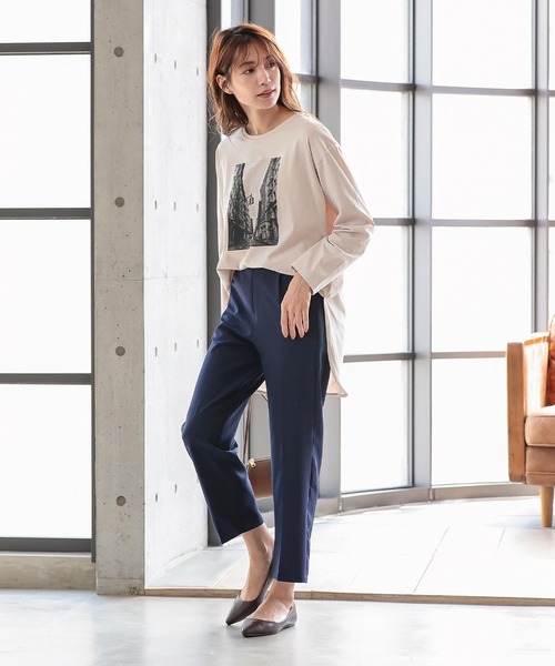 KOBE LETTUCE（コウベレタス）の「フォトプリントロンT（Tシャツ/カットソー・レディース・オフホワイト/ベージュ/チャコール・FREE）」の7枚目の写真
