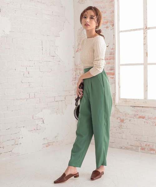 KOBE LETTUCE（コウベレタス）の「太リブボートネックニットトップス（ニット/セーター・レディース・ブラック/ブラウン/ホワイト系その他/ブルー系その他/パープル系その他・1）」の19枚目の写真