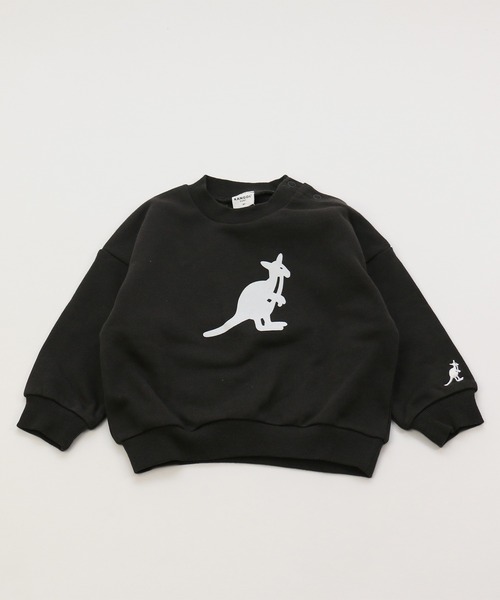 KANGOL(カンゴール)の「KANGOL/カンゴール サガラ刺しゅう裏毛トレーナー(スウェット・キッズ・オフホワイト/ピンク/モカ/チャコールグレー・80cm/95㎝/90cm/95cm)」の2枚目の写真