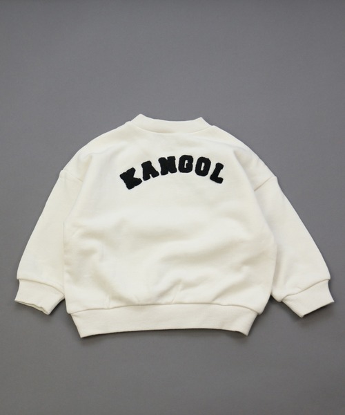 KANGOL(カンゴール)の「KANGOL/カンゴール サガラ刺しゅう裏毛トレーナー(スウェット・キッズ・オフホワイト/ピンク/モカ/チャコールグレー・80cm/95㎝/90cm/95cm)」の8枚目の写真