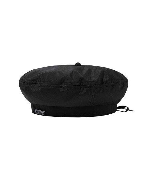 STUSSY ブラック ベレー帽　Nylon Logo Beret STUSSY（ステューシー）の「Nylon Logo Beret（ハット）」 - WEAR