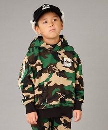 XLARGE KIDS | 裏毛 フードワッペンサイドロゴテープパーカー(パーカー)