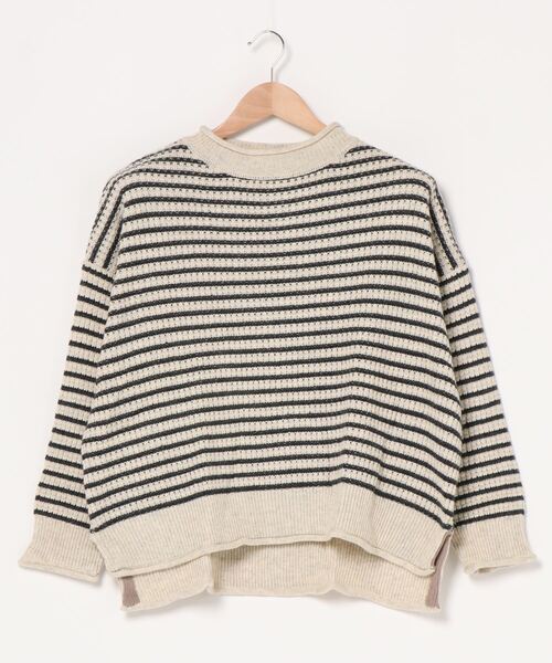 go slow caravan(ゴースローキャラバン)の「JUICY / ジューシー ワッフルボトルネックPO (M5)(ニット/セーター・レディース・グレー/チャコール/オートミール/グリーン/ブルー/ピンク・M)」の4枚目の写真