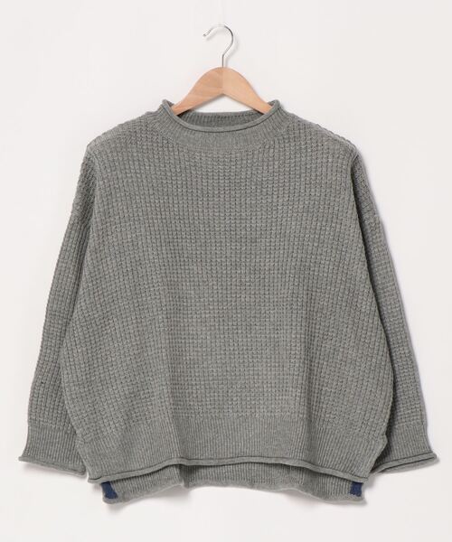 go slow caravan(ゴースローキャラバン)の「JUICY / ジューシー ワッフルボトルネックPO (M5)(ニット/セーター・レディース・グレー/チャコール/オートミール/グリーン/ブルー/ピンク・M)」の2枚目の写真