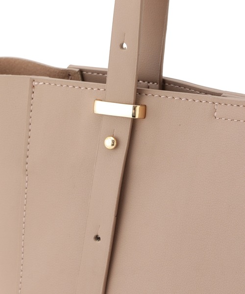 ROPE' PICNIC（ロペピクニック）の「ギボシアジャストハンドルソフトスムースA4トートバッグ（トートバッグ・レディース・グリーン系その他/ブラック/ベージュ・FREE）」の9枚目の写真