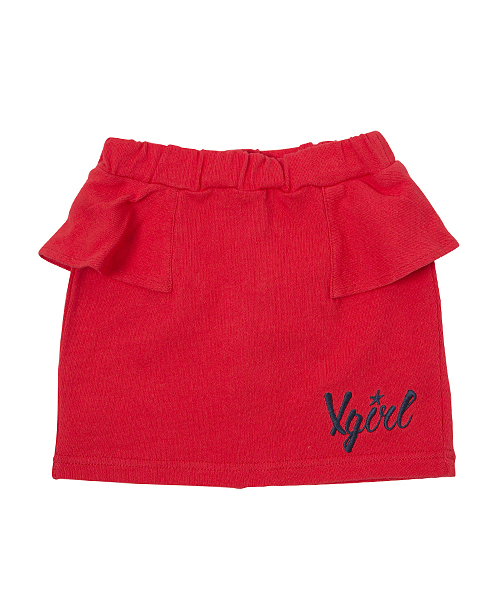 X-girl Stages（エックスガールステージス）の「PEPLUM TIGHT SKIRT (4T～7T)（スカート・キッズ・グリーン/ネイビー/レッド・5T/7T/6T/4T）」の3枚目の写真