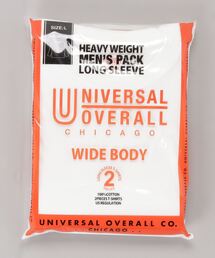 UNIVERSAL OVERALL | 【UNIVERSAL OVERALL】WIDE HEAVY 2PACK TEE ビッグシルエットロンTEE UVOP-001(Tシャツ/カットソー)