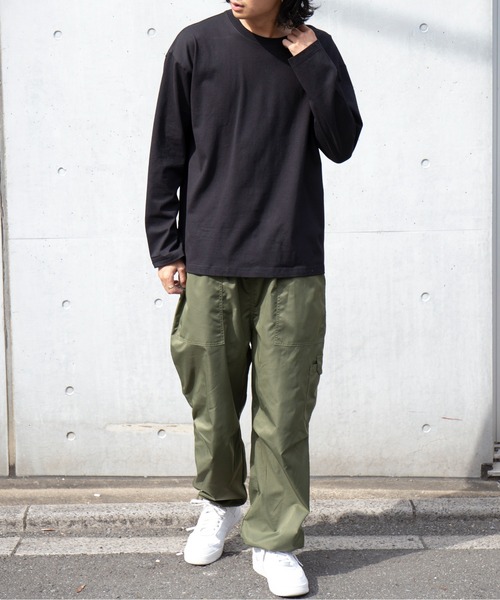 UNIVERSAL OVERALL（ユニバーサルオーバーオール）の「【UNIVERSAL OVERALL】WIDE HEAVY 2PACK TEE ビッグシルエットロンTEE UVOP-001（Tシャツ/カットソー・メンズ・ブラック/ホワイト/グレー・XL/L/M/S）」の20枚目の写真