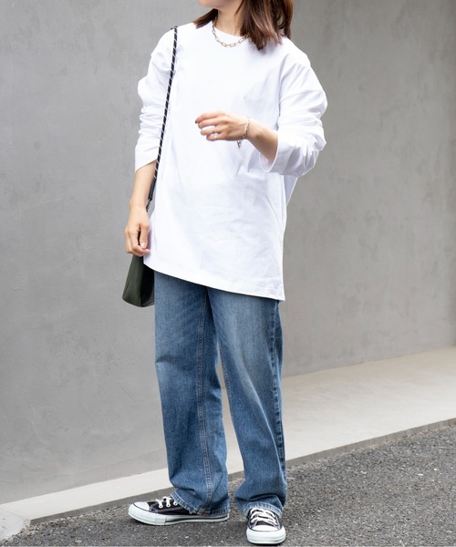 UNIVERSAL OVERALL（ユニバーサルオーバーオール）の「【UNIVERSAL OVERALL】WIDE HEAVY 2PACK TEE ビッグシルエットロンTEE UVOP-001（Tシャツ/カットソー・メンズ・ブラック/ホワイト/グレー・XL/L/M/S）」の13枚目の写真