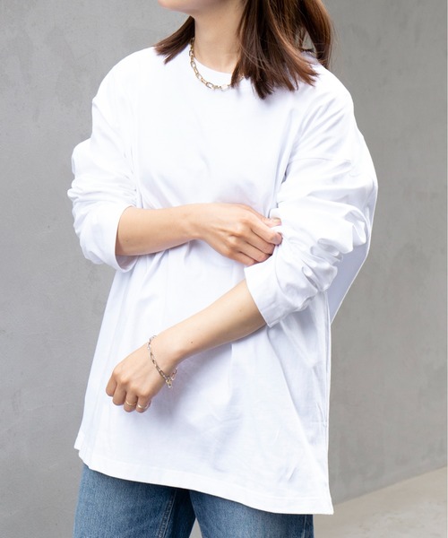 UNIVERSAL OVERALL（ユニバーサルオーバーオール）の「【UNIVERSAL OVERALL】WIDE HEAVY 2PACK TEE ビッグシルエットロンTEE UVOP-001（Tシャツ/カットソー・メンズ・ブラック/ホワイト/グレー・XL/L/M/S）」の15枚目の写真