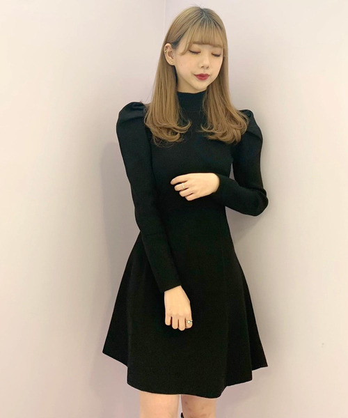 パワショルニットワンピース ワンピース Titty Co ティティーアンドコー のファッション ワンピース Titty Co Petit