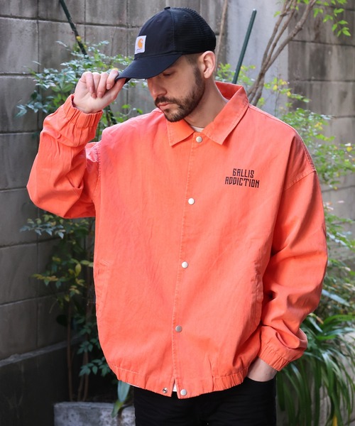 GALLIS ADDICTION（ガリスアディクション）の「GA COTTON COACH JKT/コーチジャケット（その他アウター・メンズ・ブラック/オレンジ・FREE）」の2枚目の写真