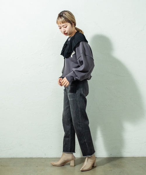 mystic（ミスティック）の「プリーツ付け衿（付け襟・レディース・ブラック/ベージュ・FREE）」の5枚目の写真