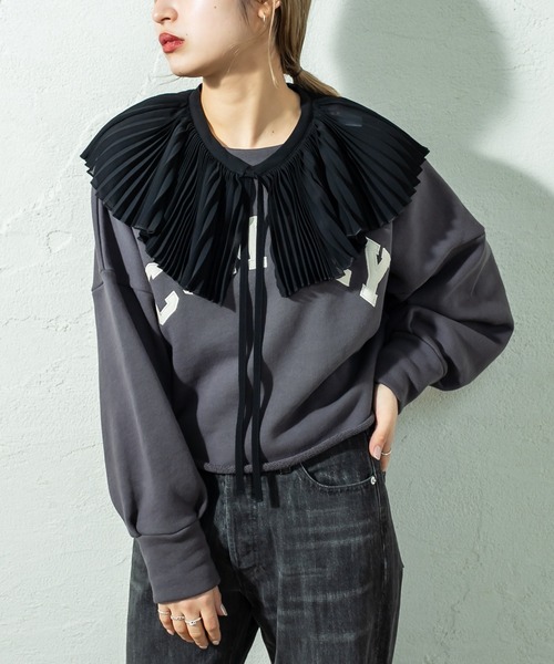 mystic（ミスティック）の「プリーツ付け衿（付け襟・レディース・ブラック/ベージュ・FREE）」の17枚目の写真