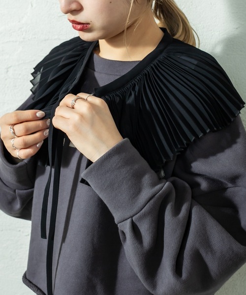 mystic（ミスティック）の「プリーツ付け衿（付け襟・レディース・ブラック/ベージュ・FREE）」の18枚目の写真