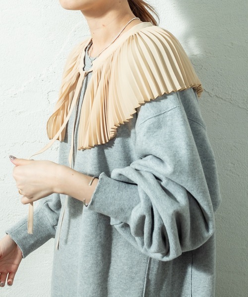 mystic（ミスティック）の「プリーツ付け衿（付け襟・レディース・ブラック/ベージュ・FREE）」の21枚目の写真