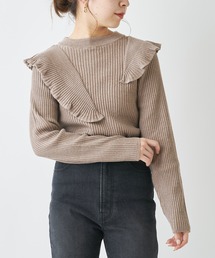 Chico | 肩フリルリブニット/パイピングリブニット(ニット/セーター)