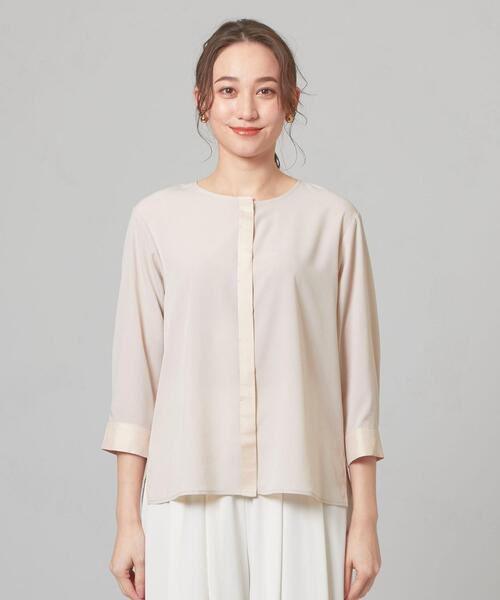 closet story（クローゼットストーリー）の「＜closet story＞サテンDKG ブラウス（シャツ/ブラウス・レディース・ホワイト/ネイビー/ライトピンク・FREE）」の14枚目の写真