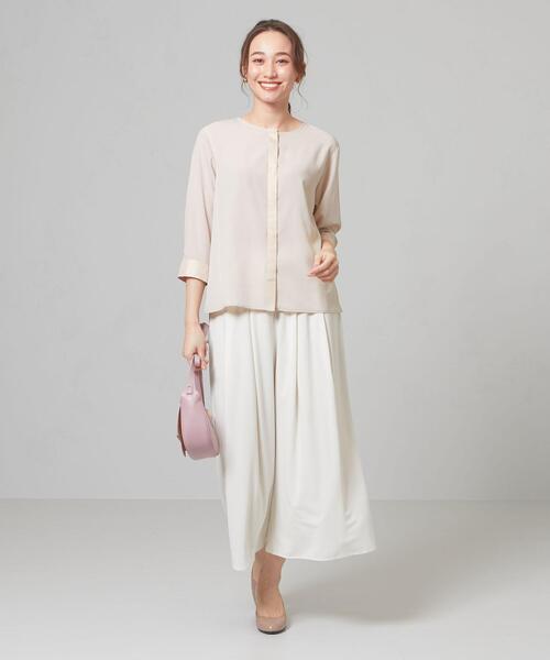 closet story（クローゼットストーリー）の「＜closet story＞サテンDKG ブラウス（シャツ/ブラウス・レディース・ホワイト/ネイビー/ライトピンク・FREE）」の15枚目の写真