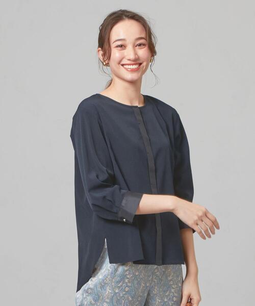 closet story（クローゼットストーリー）の「＜closet story＞サテンDKG ブラウス（シャツ/ブラウス・レディース・ホワイト/ネイビー/ライトピンク・FREE）」の13枚目の写真