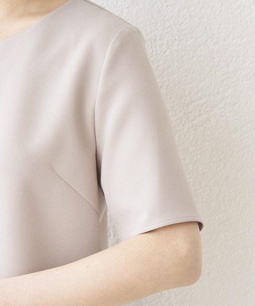 ROPE' PICNIC(ロペピクニック)の「【360°ウルトラストレッチ】【セットアップ対応】ハーフスリーブブラウス(シャツ/ブラウス・レディース・ホワイト/ライトグレー/ライトグリーン/ネイビー/イエロー系その他3/ブラック・38/40)」の12枚目の写真