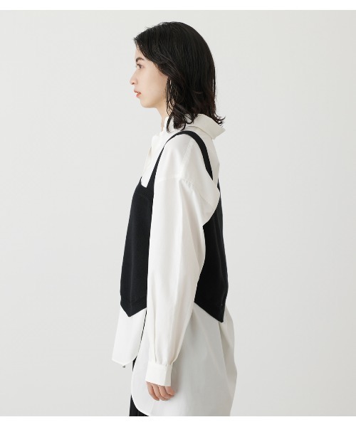 ASYMMETRY KNIT VEST/アシンメトリーニットベスト（タンクトップ