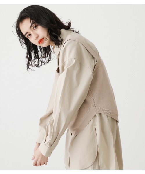 ASYMMETRY KNIT VEST/アシンメトリーニットベスト（タンクトップ