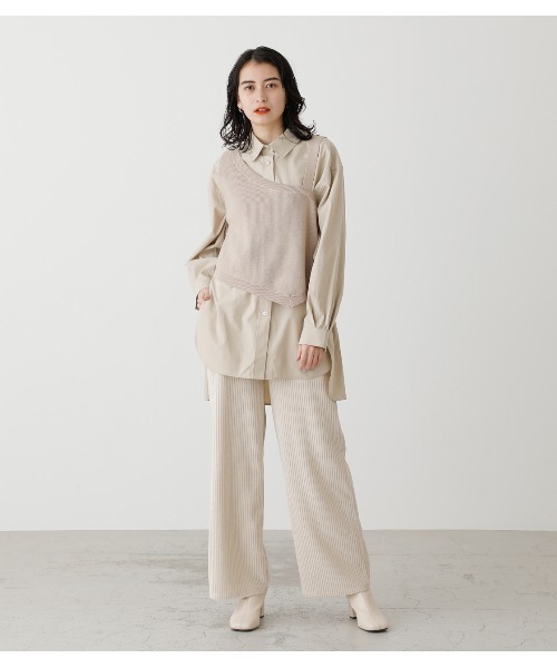 ASYMMETRY KNIT VEST/アシンメトリーニットベスト（タンクトップ