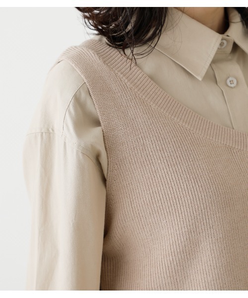 ASYMMETRY KNIT VEST/アシンメトリーニットベスト（タンクトップ