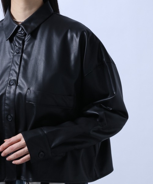 HARE（ハレ）の「シンセティックレザーショートシャツ(HARE)（シャツ