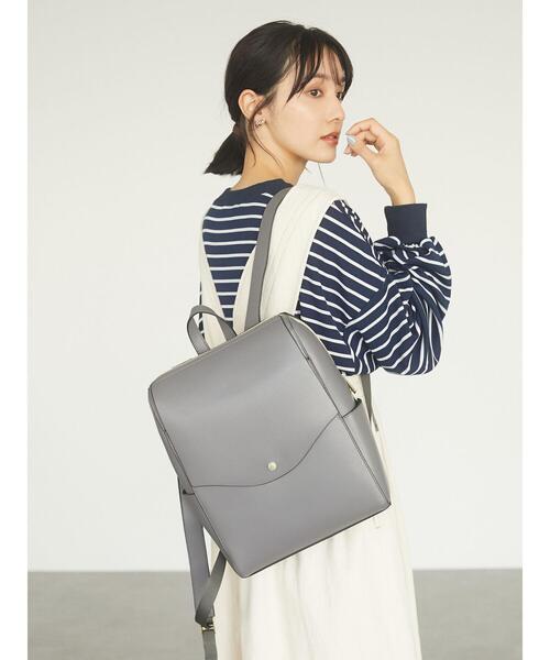 Legato Largo（レガートラルゴ）の「【WEB限定】Legato Largo ≪かるいかばん≫軽量ボンディング リュック（バックパック/リュック・レディース・アイボリー/ブラック/ピンクベージュ/グレイッシュベージュ/キャメル/グリーン系その他2/ブラウン/ターコイズブルー/ダークグレー・FREE）」の18枚目の写真