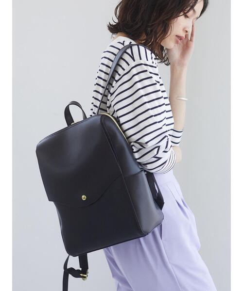 Legato Largo（レガートラルゴ）の「【WEB限定】Legato Largo ≪かるいかばん≫軽量ボンディング リュック（バックパック/リュック・レディース・アイボリー/ブラック/ピンクベージュ/グレイッシュベージュ/キャメル/グリーン系その他2/ブラウン/ターコイズブルー/ダークグレー・FREE）」の17枚目の写真