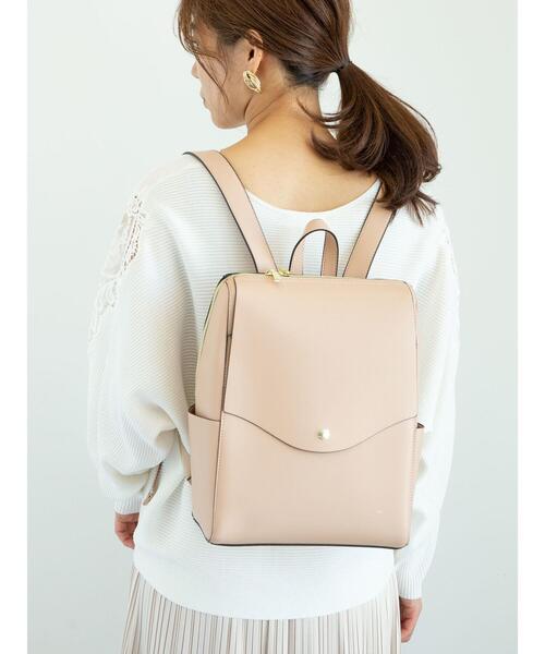 Legato Largo（レガートラルゴ）の「【WEB限定】Legato Largo ≪かるいかばん≫軽量ボンディング リュック（バックパック/リュック・レディース・アイボリー/ブラック/ピンクベージュ/グレイッシュベージュ/キャメル/グリーン系その他2/ブラウン/ターコイズブルー/ダークグレー・FREE）」の21枚目の写真
