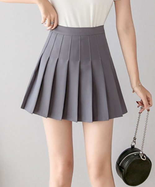 Primazel（プリマゼル）の「パンツ型裏地付きミニ丈プリーツスカート（スカート・レディース・ブラック/グレー/ホワイト・M）」の3枚目の写真