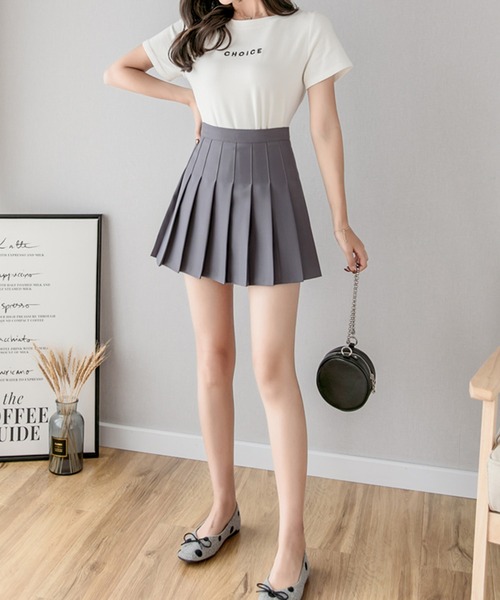 Primazel（プリマゼル）の「パンツ型裏地付きミニ丈プリーツスカート（スカート・レディース・ブラック/グレー/ホワイト・M）」の9枚目の写真