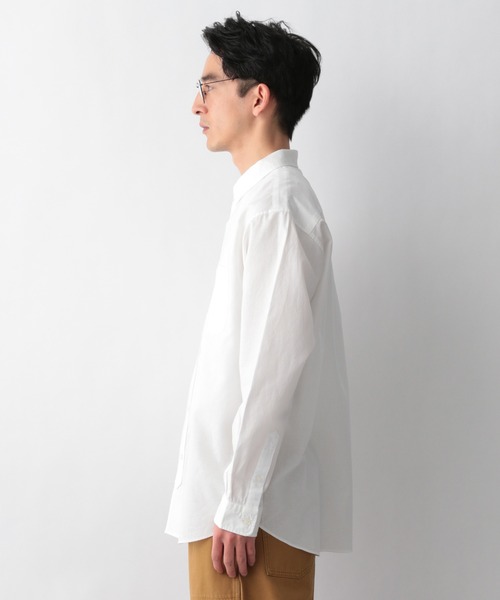GLOBAL WORK（グローバルワーク）の「リネンシャツ長袖/928198（シャツ/ブラウス・メンズ・ホワイト/ブラック/ミント/シャーベット・SMALL/MEDIUM/LARGE/X-LARGE）」の10枚目の写真