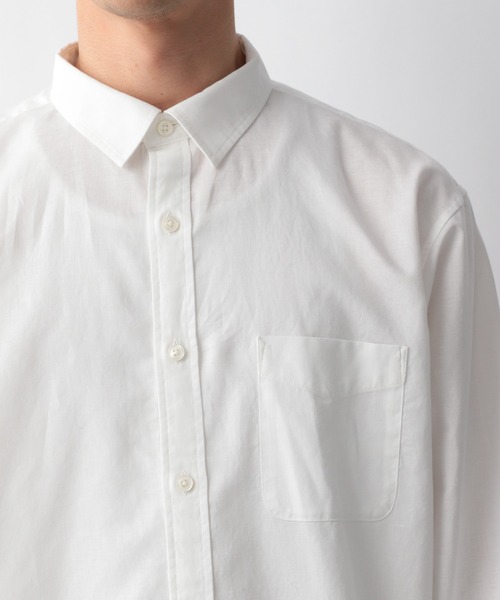 GLOBAL WORK（グローバルワーク）の「リネンシャツ長袖/928198（シャツ/ブラウス・メンズ・ホワイト/ブラック/ミント/シャーベット・SMALL/MEDIUM/LARGE/X-LARGE）」の18枚目の写真