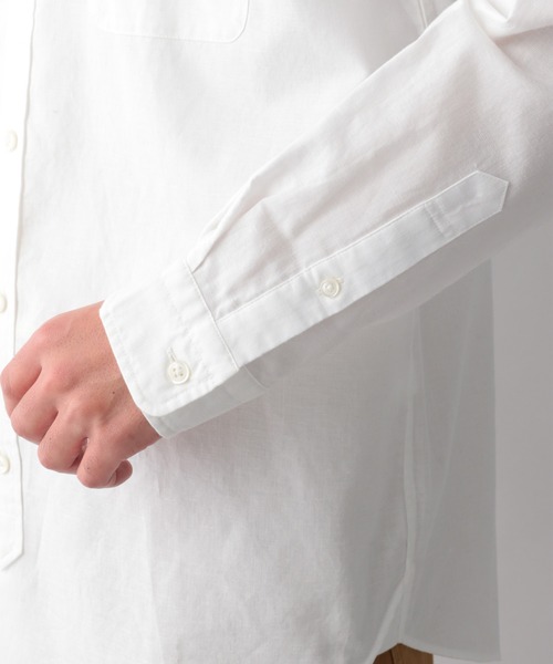 GLOBAL WORK（グローバルワーク）の「リネンシャツ長袖/928198（シャツ/ブラウス・メンズ・ホワイト/ブラック/ミント/シャーベット・SMALL/MEDIUM/LARGE/X-LARGE）」の9枚目の写真